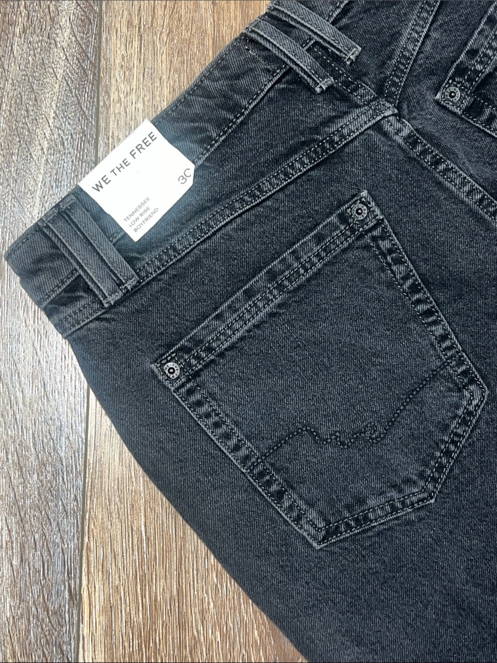 FREE PEOPLE We The Free Tennessee Low-Rise
Boyfriend Jeans Color: Hideaway Black - Picture 6 of 9